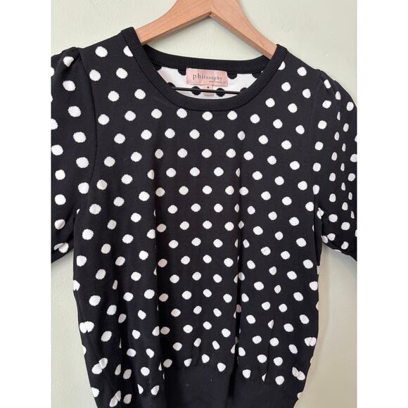 Philosophy Polka Dot Sweater, Size Medium Short Sleeve - Picture 2 of 7